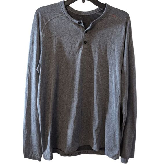 LULULEMON ATHLETICA Metal Vent Tech Long Sleeve Henley Size Large - Picture 2 of 4